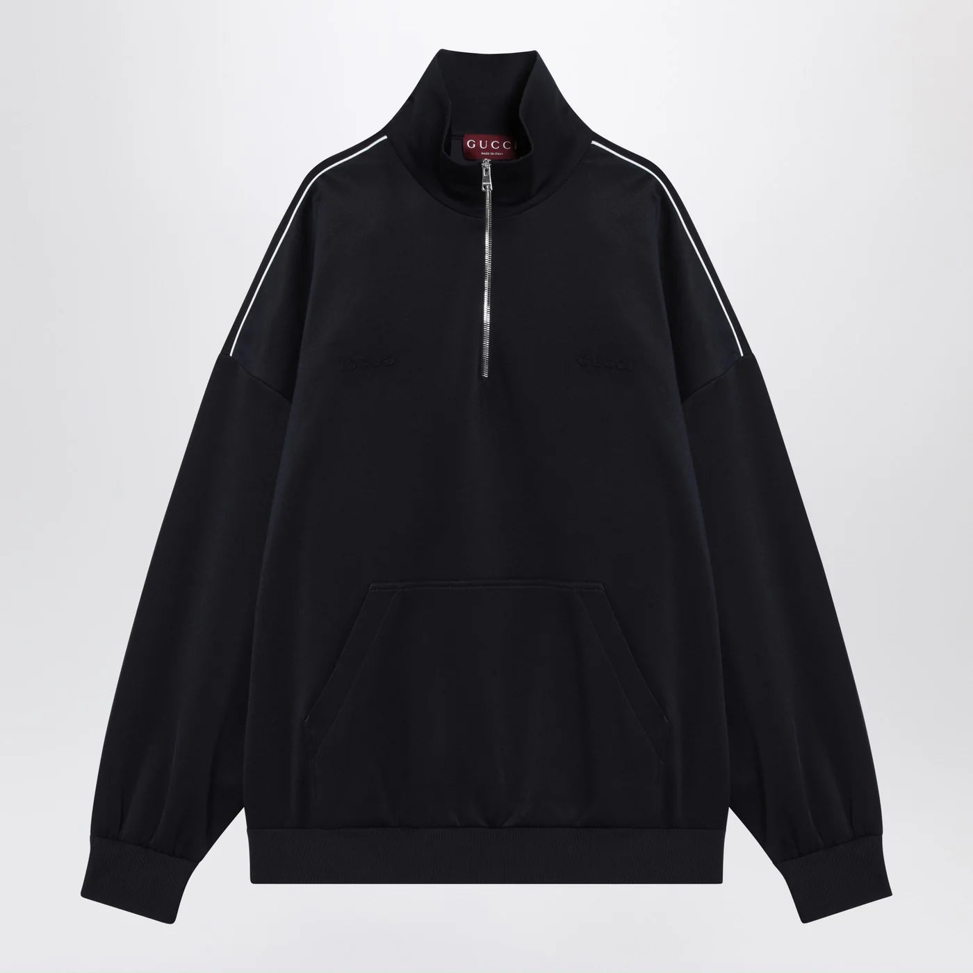 GUCCI Navy blue sweatshirt in technical jersey