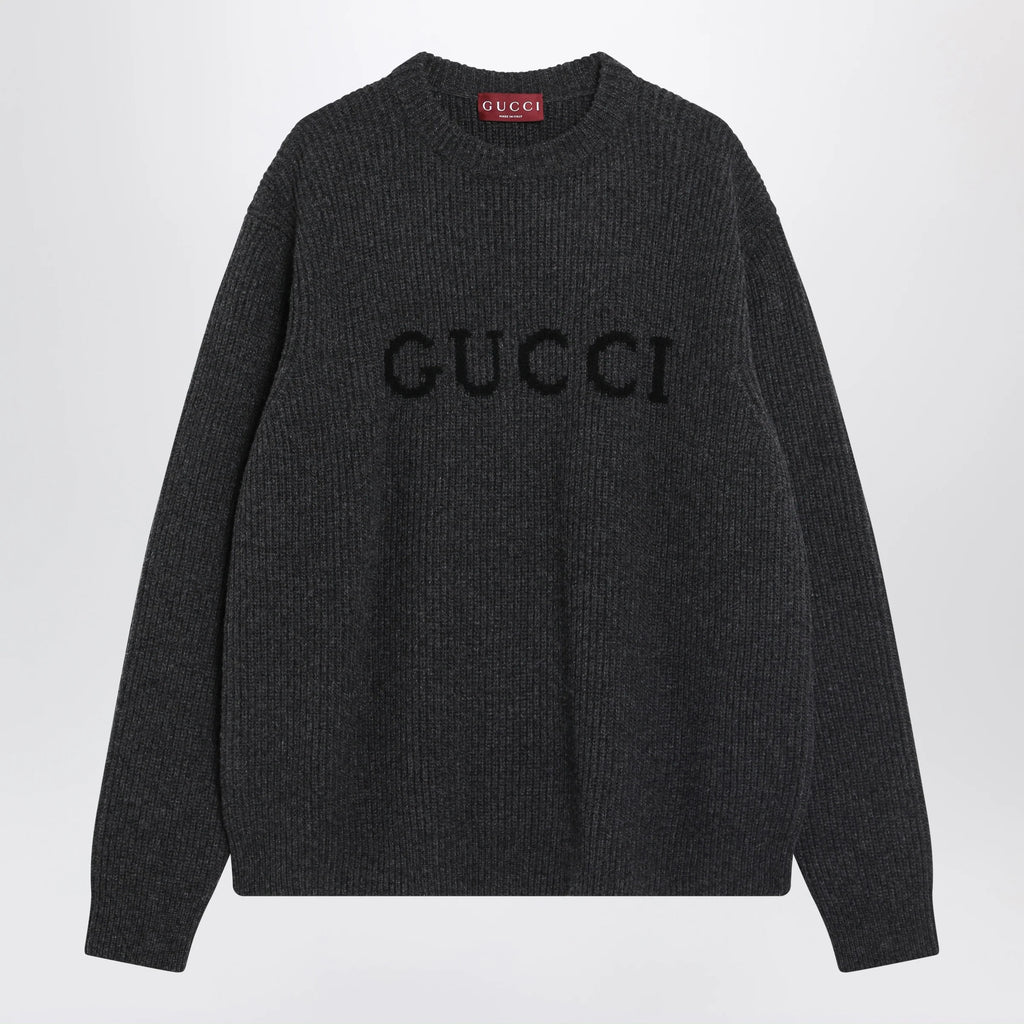 GUCCI Gray wool and cashmere sweater