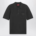 GUCCI Military green wool and cashmere polo