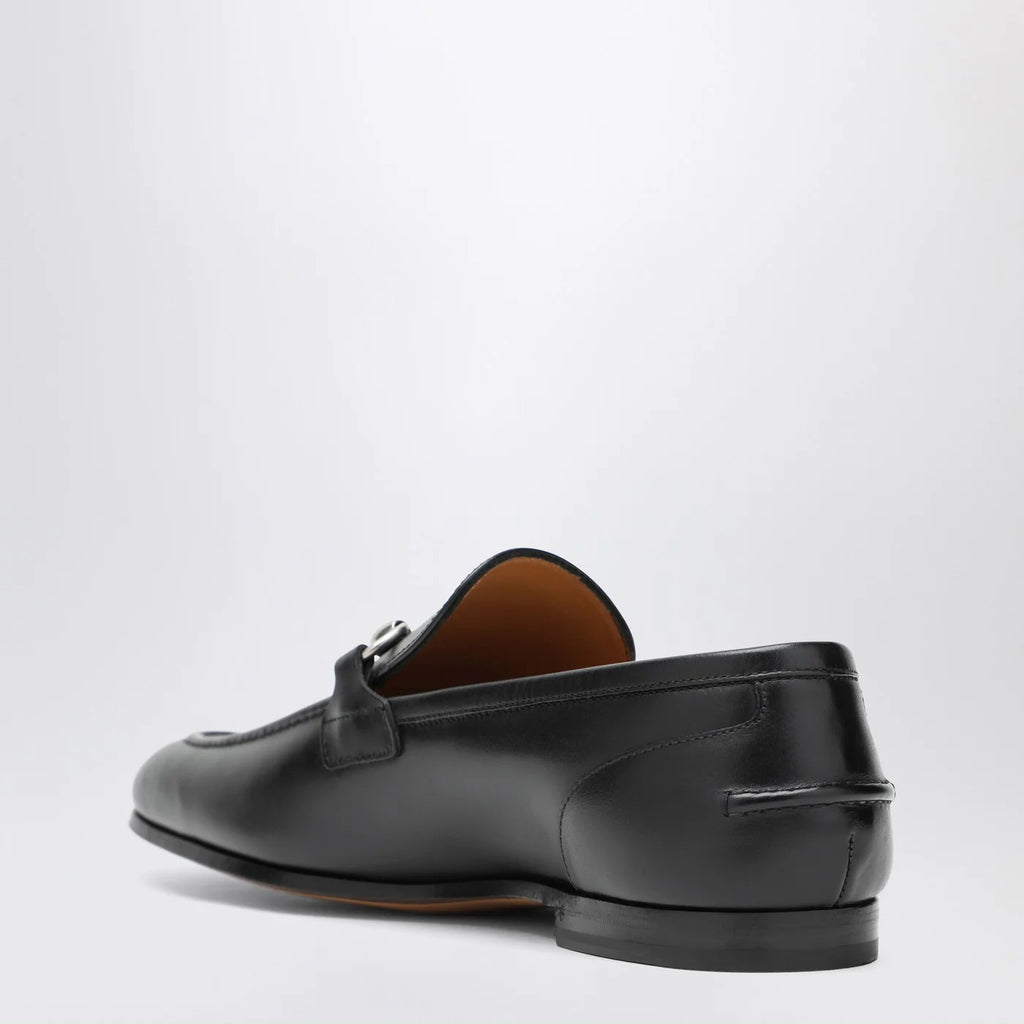 GUCCI Black moccasin with buckle