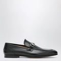 GUCCI Black moccasin with buckle