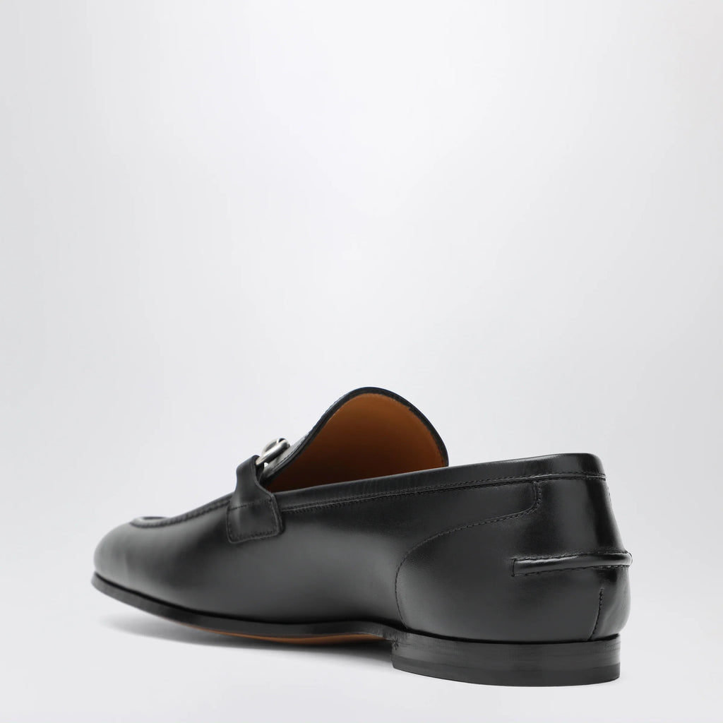 GUCCI Black moccasin with buckle