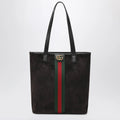 GUCCI Medium Ophidia shopping bag in brown suede