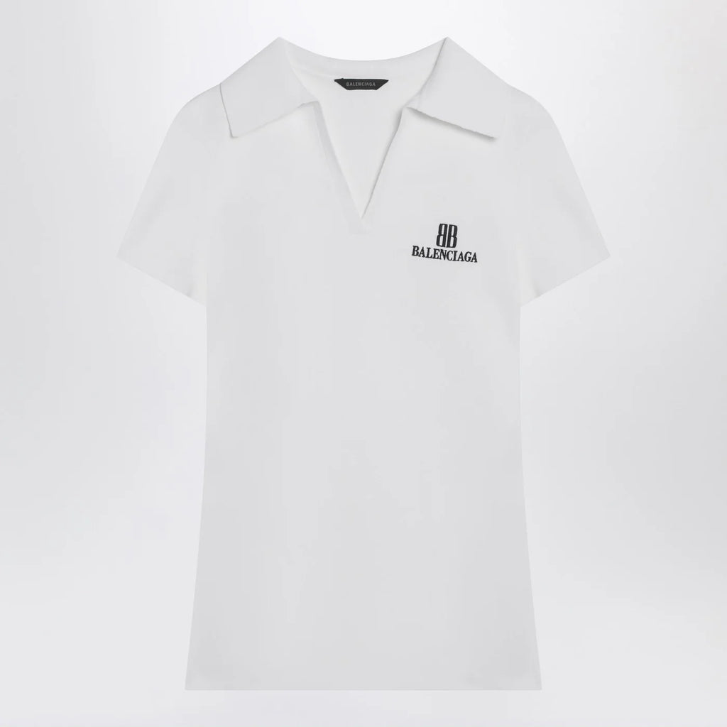 Balenciaga White short-sleeve Nano BB tank top