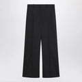 GUCCI Wide-leg grey wool trousers