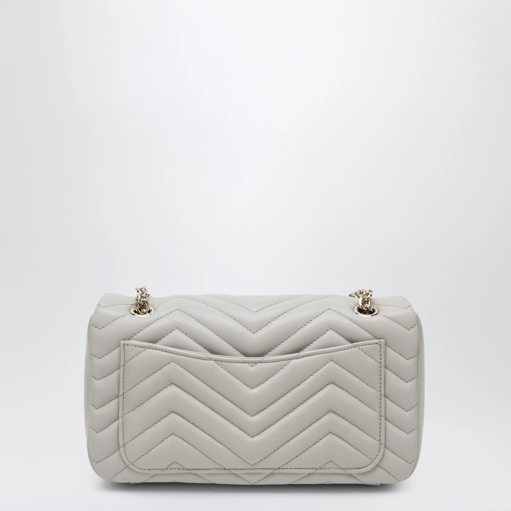 GUCCI GG Marmont medium light grey shoulder bag