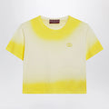 GUCCI Yellow cropped T-shirt with gradient effect