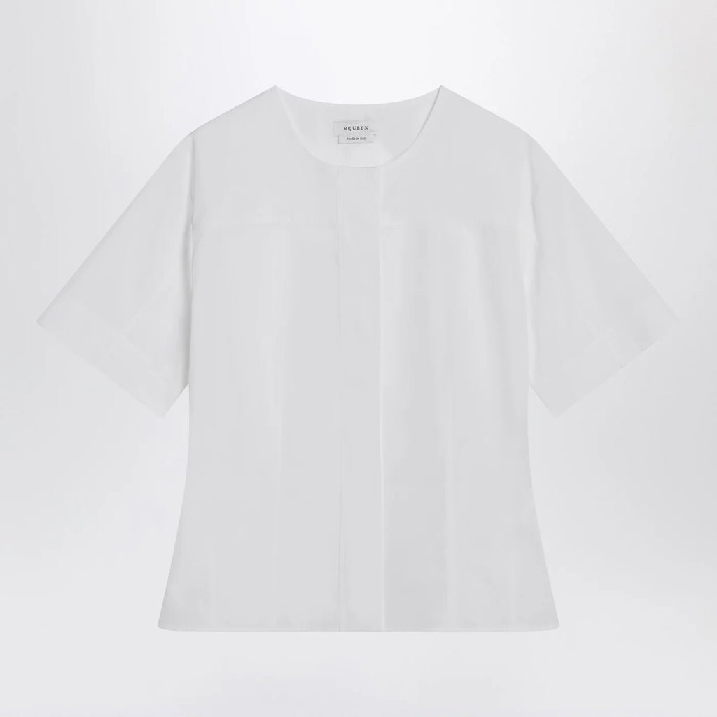 Alexander McQueen White corset shirt in poplin