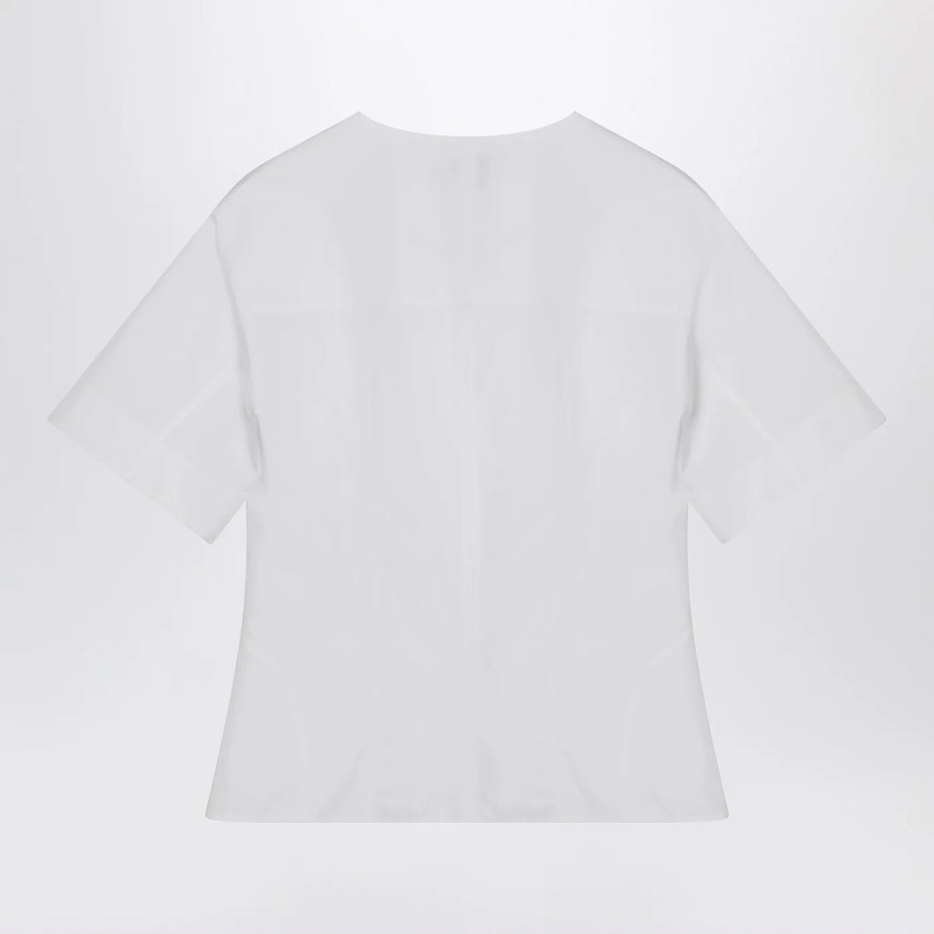 Alexander McQueen White corset shirt in poplin