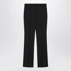 GUCCI Black wool pinstripe trousers