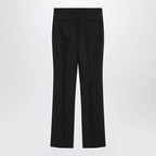 GUCCI Black wool pinstripe trousers