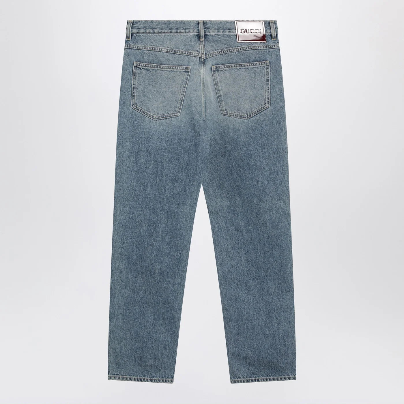 GUCCI Light blue délavé slim-fit jeans
