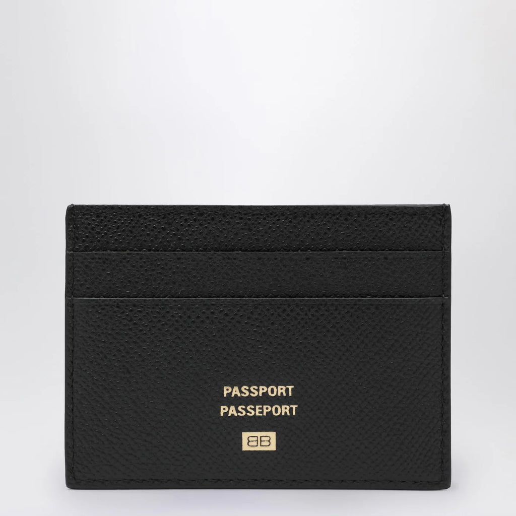 Balenciaga Black leather passport holder