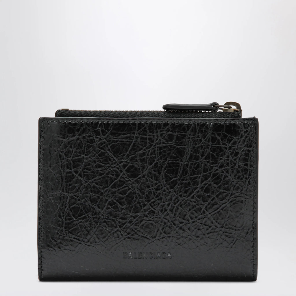 Balenciaga Le City bi-fold lambskin wallet in black