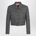 GUCCI Cropped wool jacket with black/white texture