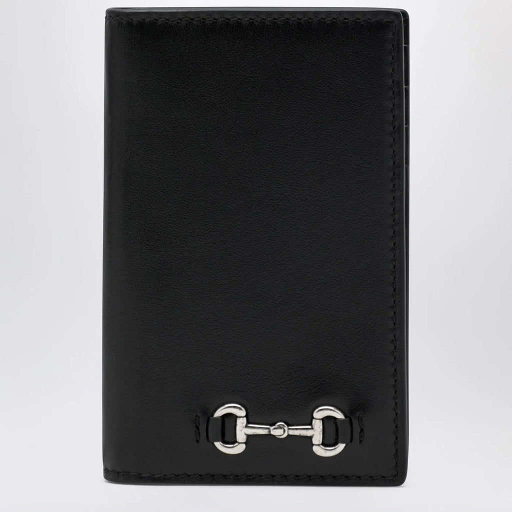GUCCI Black long cardholder with Horsebit