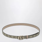 GUCCI Thin reversible GG Marmont belt in beige/GG Supreme