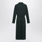 GUCCI Green GG jacquard silk wrap dress