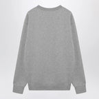GUCCI Grey cotton jersey sweatshirt with logo print