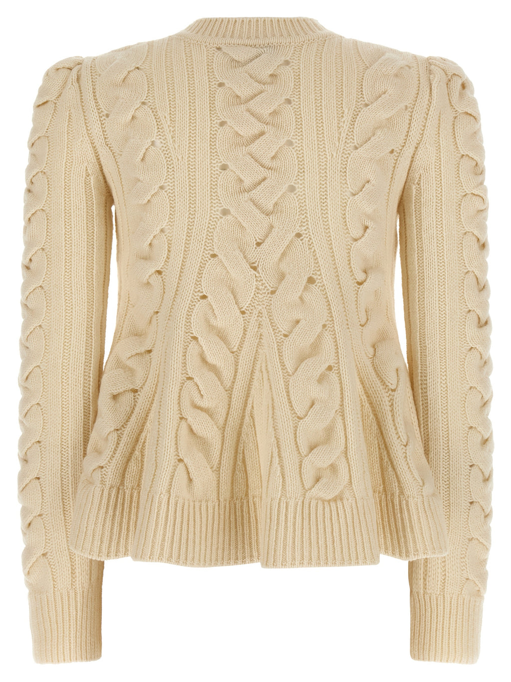 Alexander McQueen Peplum Cable Sweater
