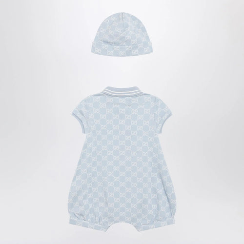 GUCCI Light blue GG cotton two-piece set