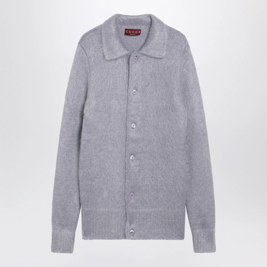 GUCCI Brushed mohair wool cardigan