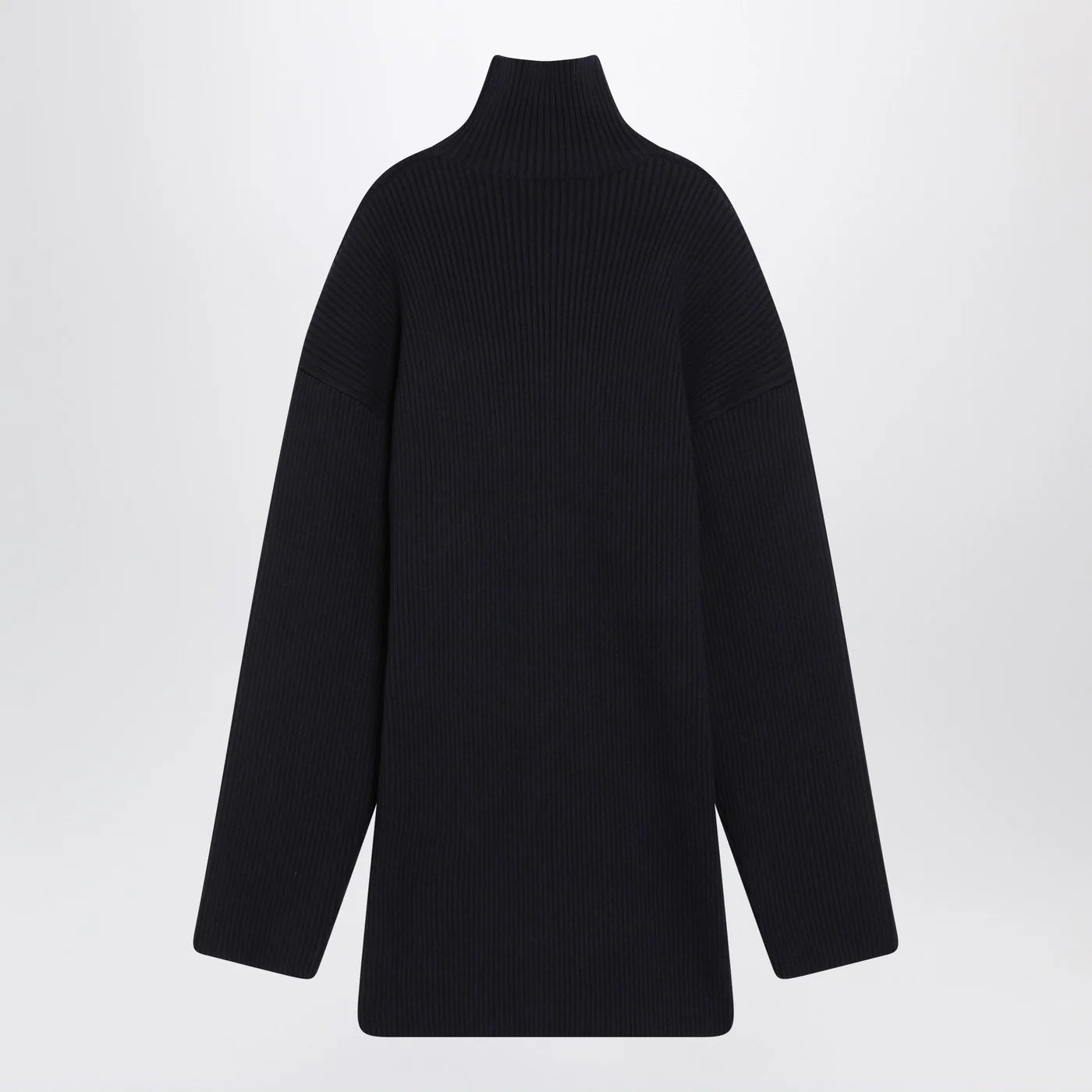 Balenciaga Pinched navy mini dress in wool and cotton