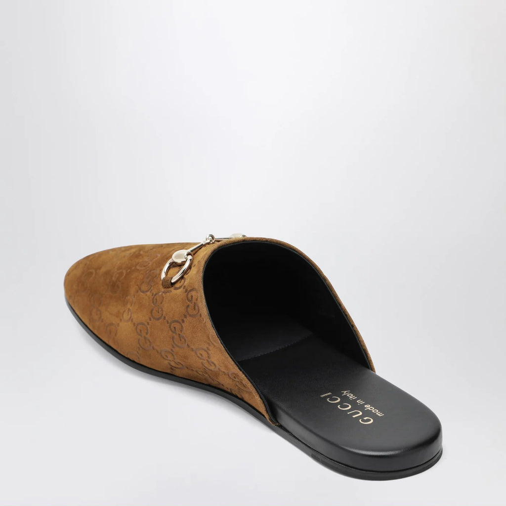 GUCCI Men’s brown Sabot with buckle