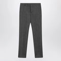 GUCCI White/black mouliné fabric trousers