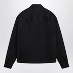 GUCCI Ink blue printed cotton twill shirt
