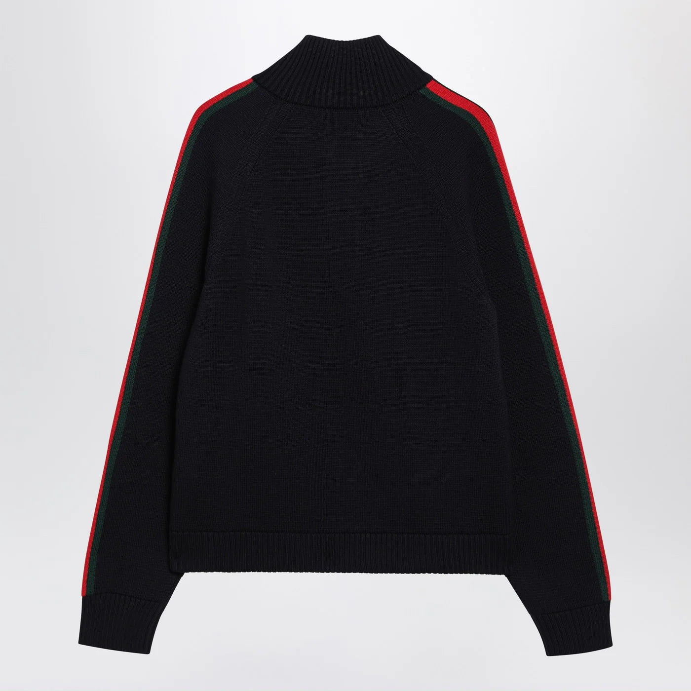 GUCCI Dark blue wool zip-up cardigan