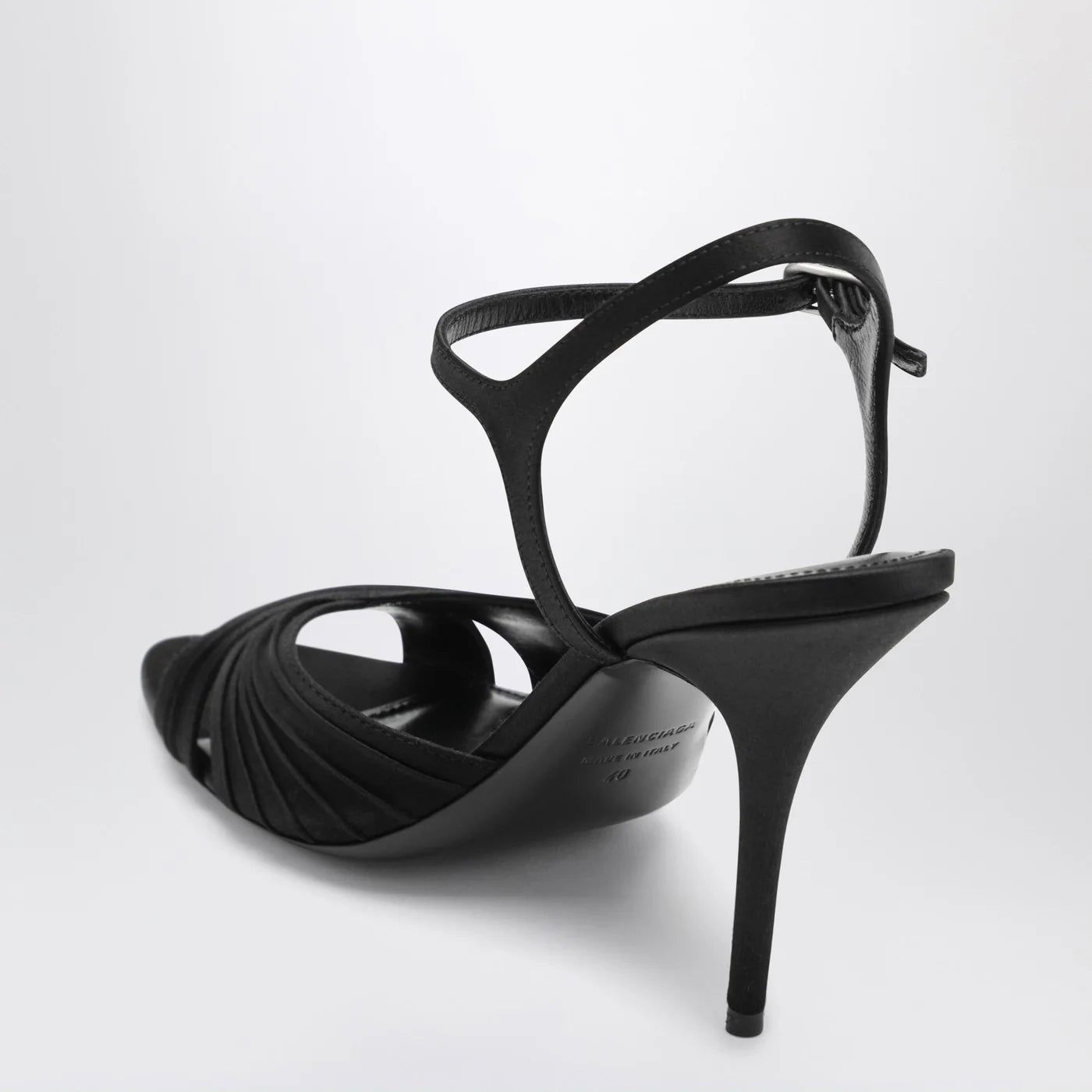 Balenciaga Black Dynastie satin sandals
