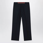GUCCI Midnight blue technical panama trousers