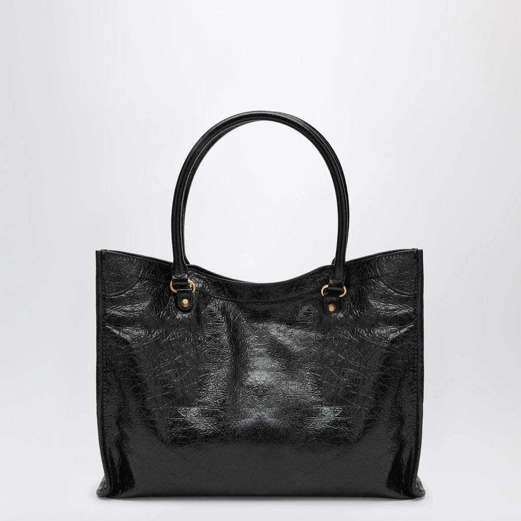 Balenciaga Le City small lambskin leather tote bag in black
