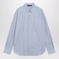 GUCCI Light blue striped cotton poplin shirt