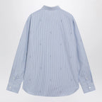 GUCCI Light blue striped cotton poplin shirt