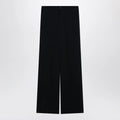 GUCCI Blue jacquard silk-blend trousers