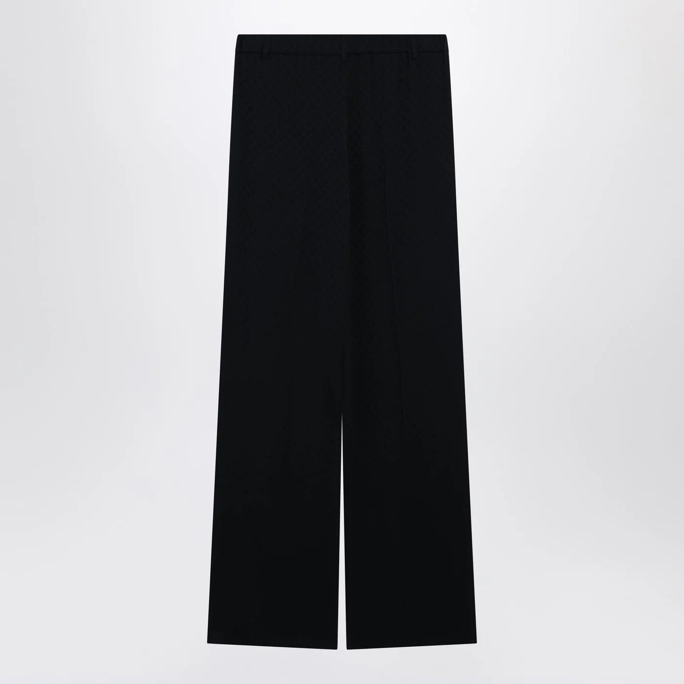 GUCCI Blue jacquard silk-blend trousers