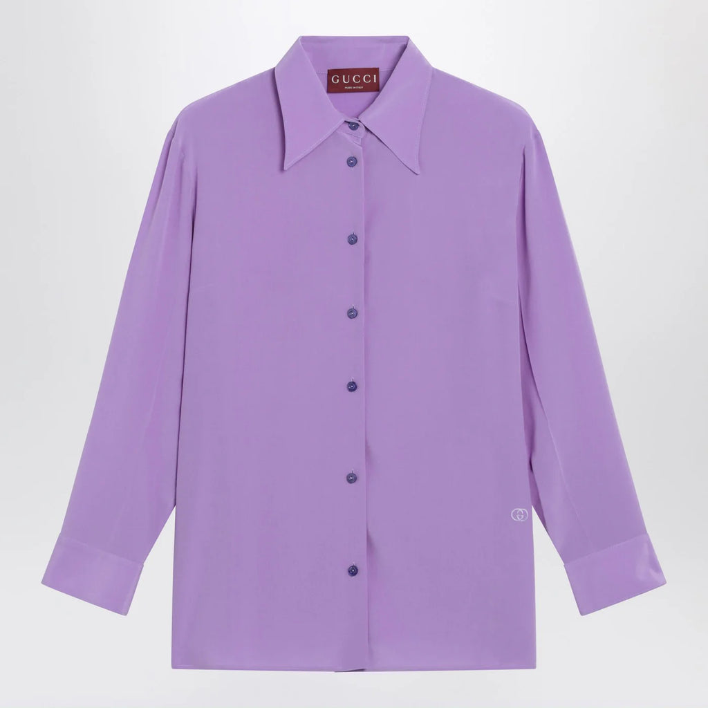 GUCCI Purple silk shirt
