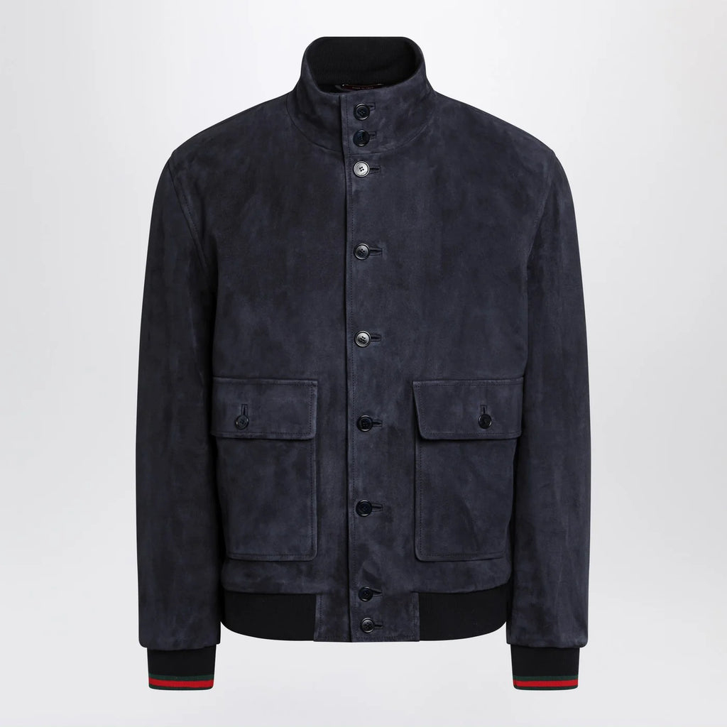 GUCCI Blue leather jacket