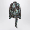 GUCCI Printed silk twill blouse