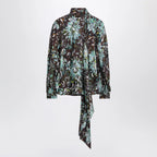 GUCCI Printed silk twill blouse