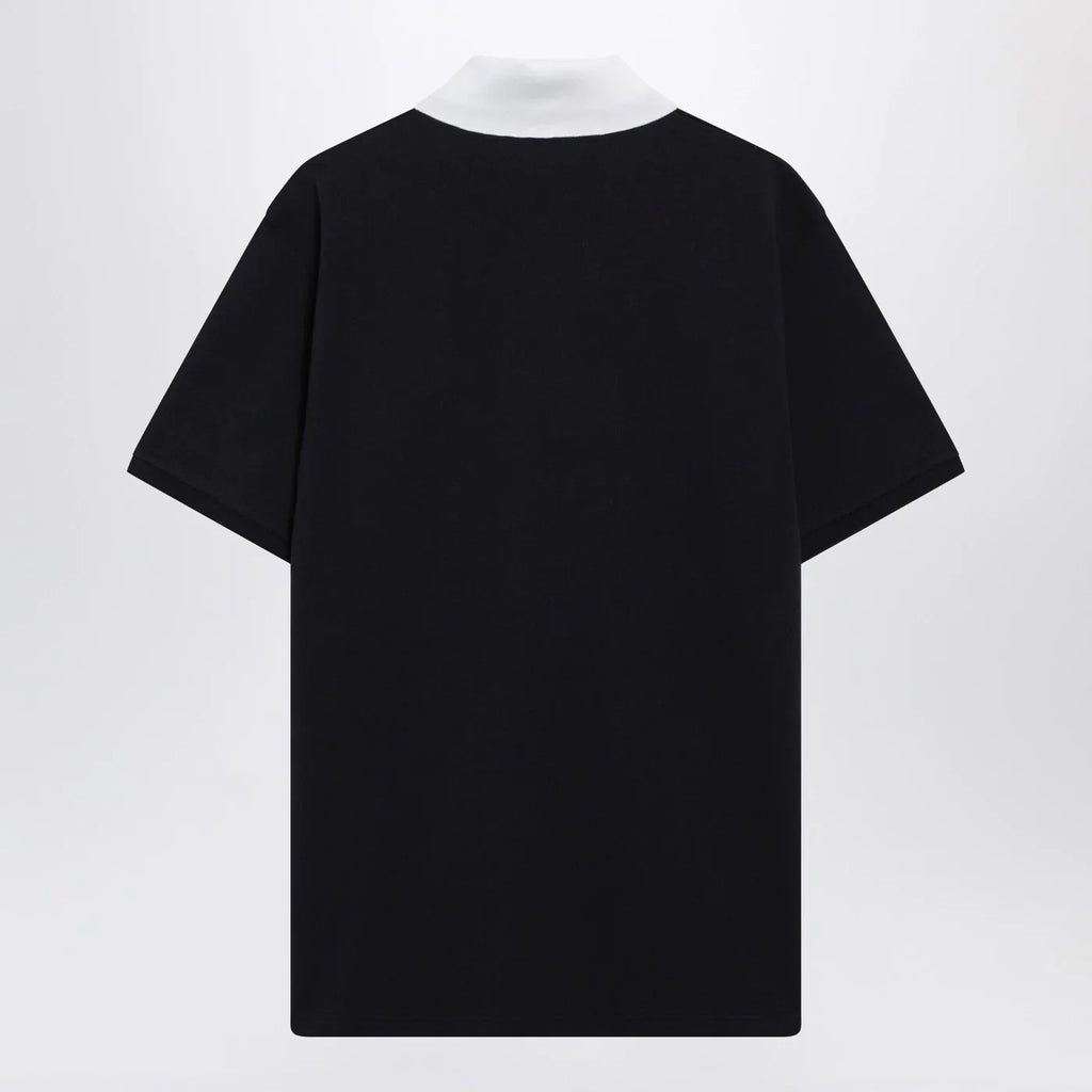 GUCCI Blue stretch cotton piqué polo shirt