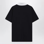 GUCCI Blue stretch cotton piqué polo shirt