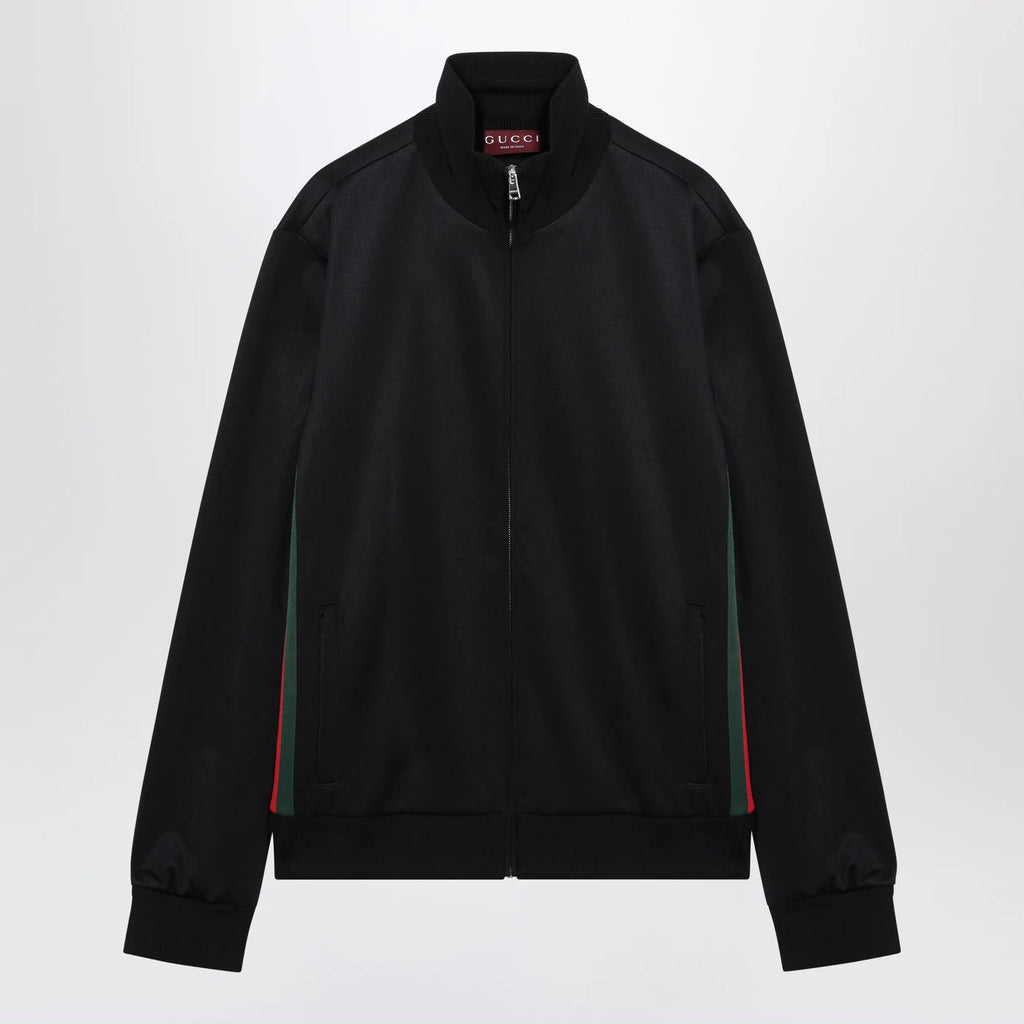 GUCCI Dark blue technical jersey sweatshirt