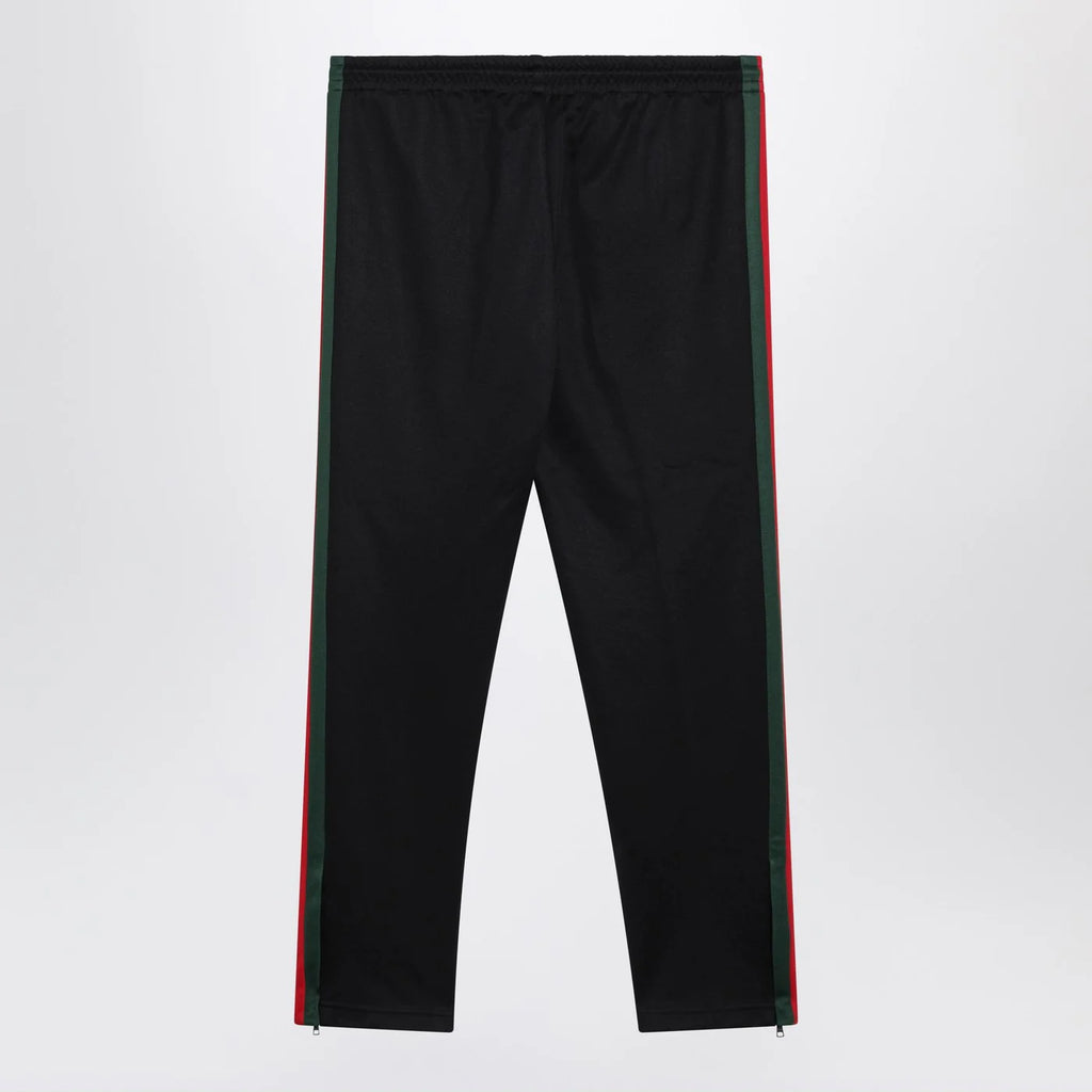 GUCCI Dark blue technical jersey track pants
