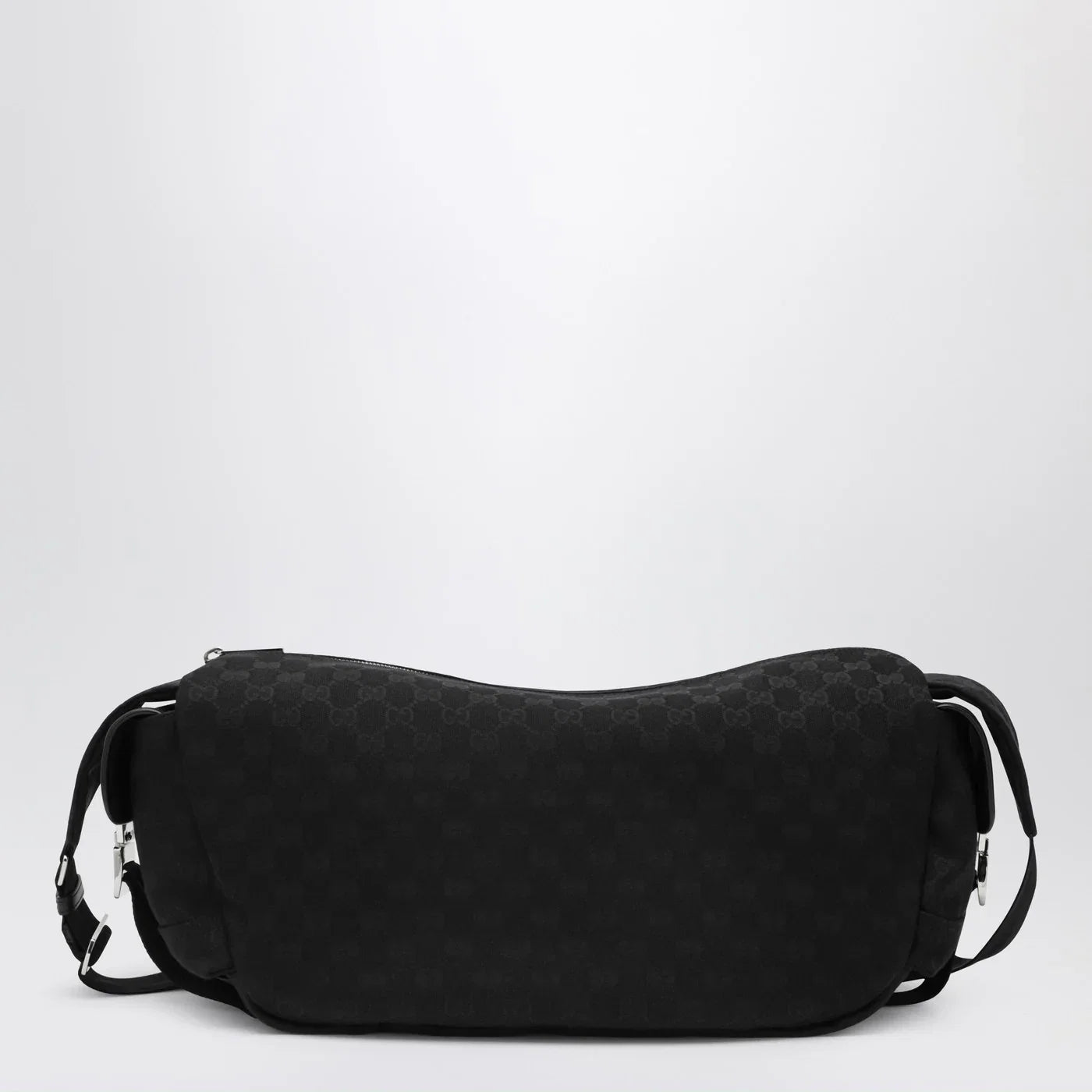 GUCCI Large black crossbody bag in GG fabric