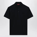 GUCCI Midnight blue stretch cotton piqué polo shirt