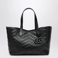 GUCCI Medium black GG Marmont shopping bag