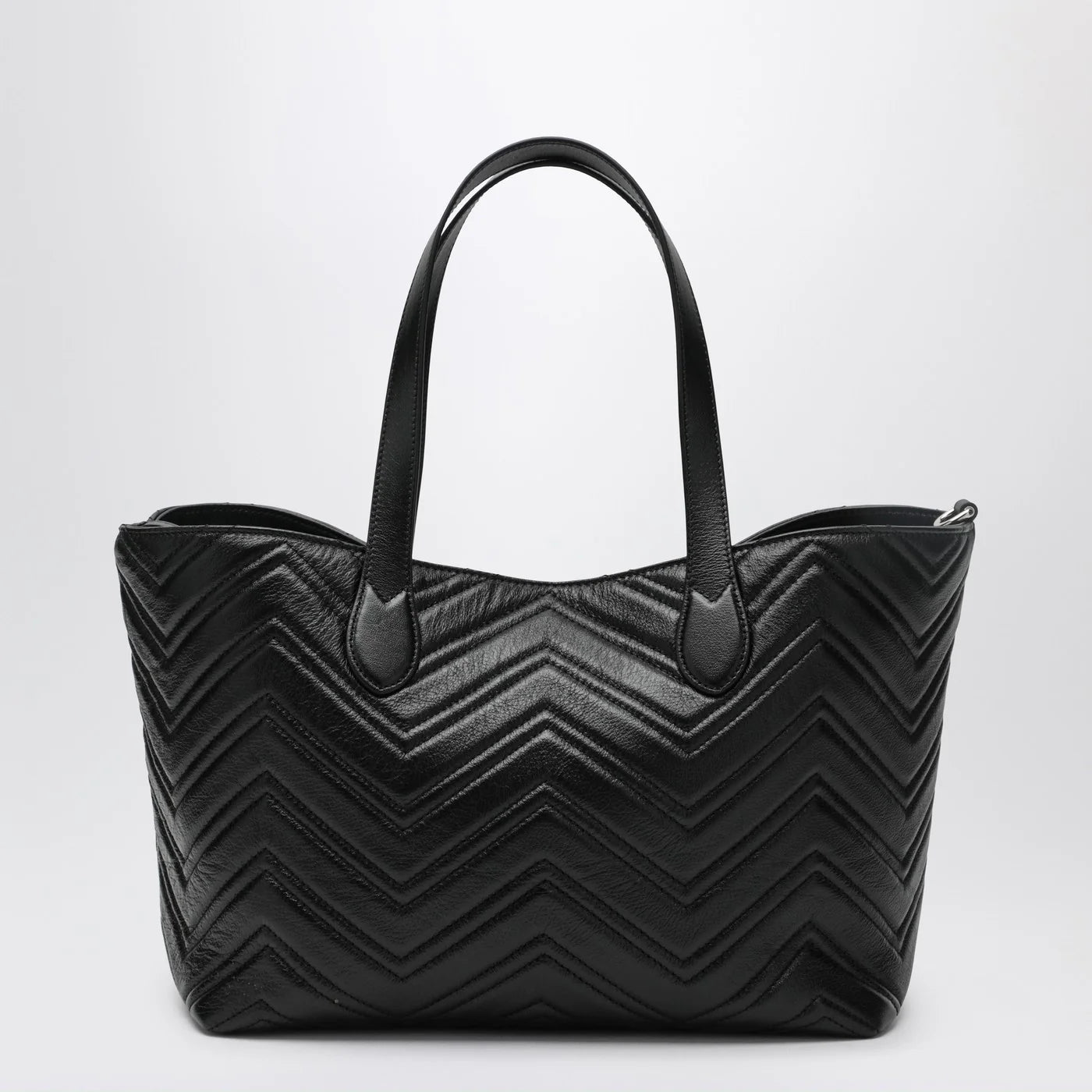 GUCCI Medium black GG Marmont shopping bag